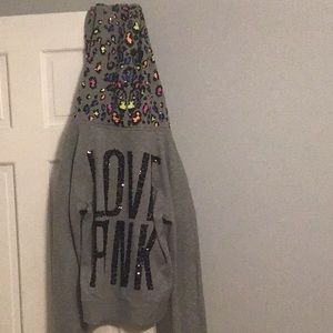 Victoria’s Secret bling zip up hoodie medium